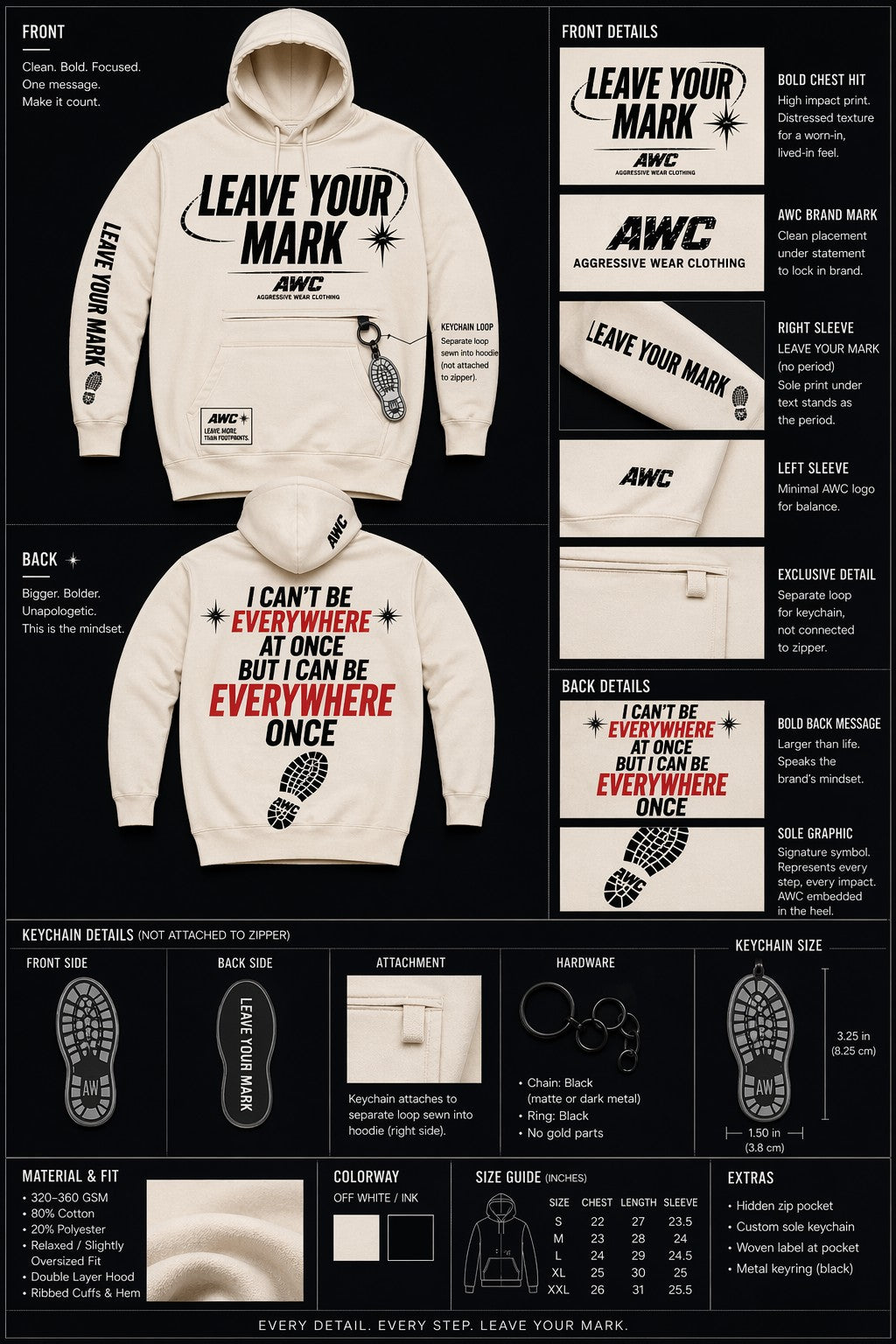 LEAVE YOUR MARK hoodie product design by Aggressive Wear Clothing